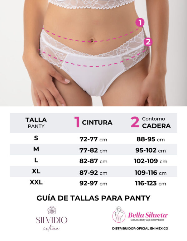 Guía de Tallas Panty Silvidio Intima