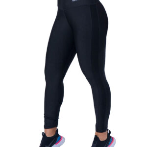 Leggings Negro Con Diseño Lateral